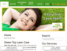 Tablet Screenshot of greentoplawncare.com